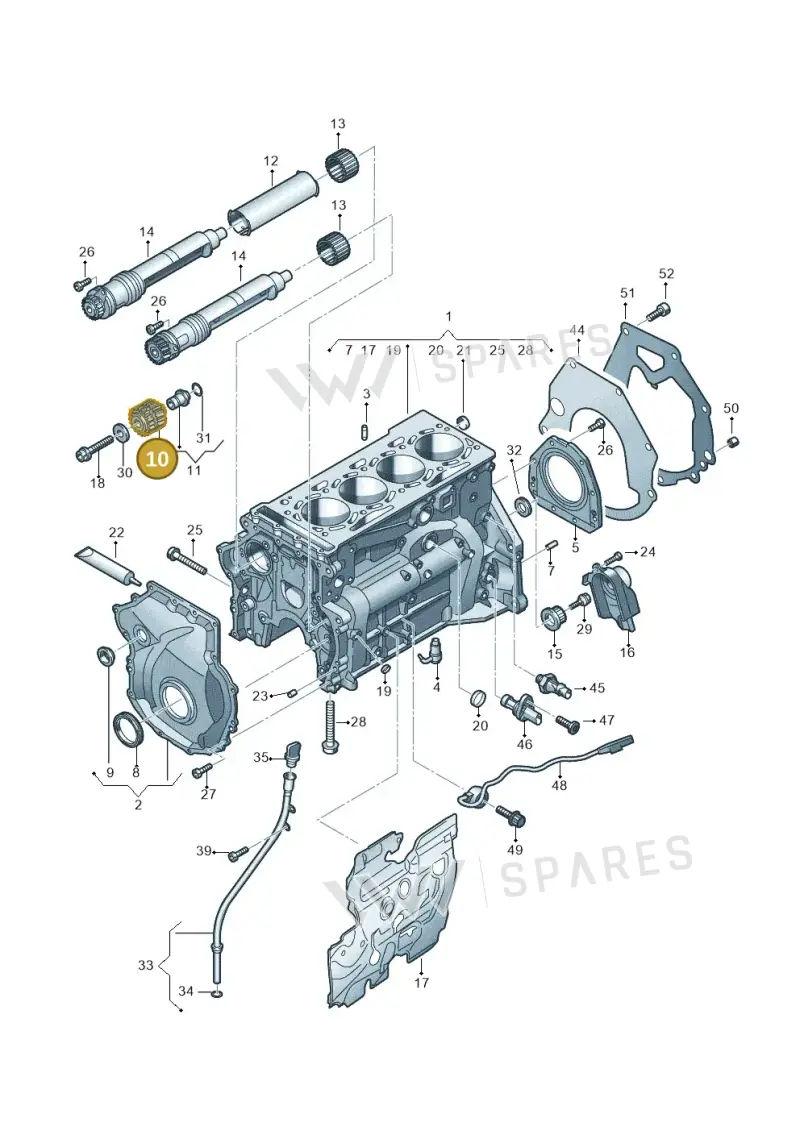 06K103319C — SEAT Formentor TSI CUPRA (2020-) diagram 596103018, position 10