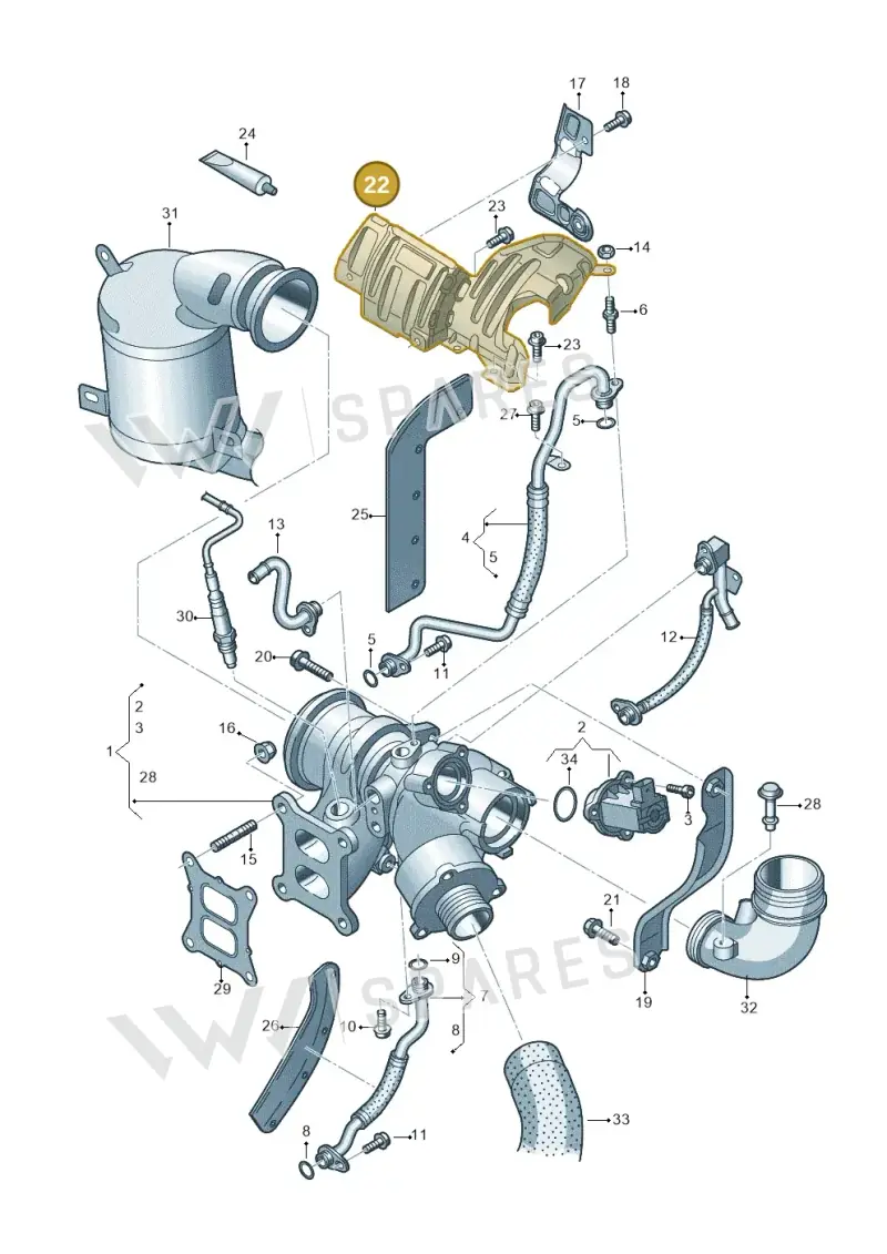 06K129596C — SEAT Formentor TSI CUPRA (2020-) diagram 746145500, position 22