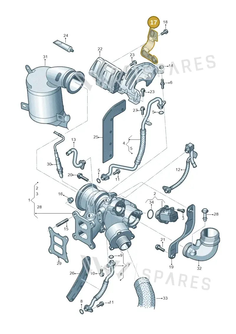 06K129598B — SEAT Formentor TSI CUPRA (2020-) diagram 746145500, position 17
