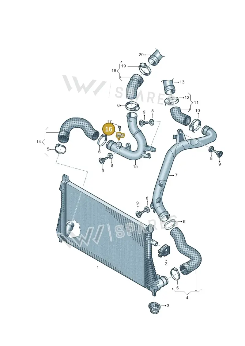 06K906051D — SEAT Formentor TSI CUPRA (2020-) diagram 746145780, position 16