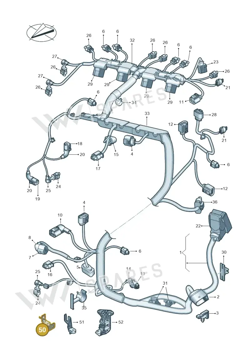 06K971858 — SEAT Tarraco FR (2018-2024) diagram 793971110, position 50