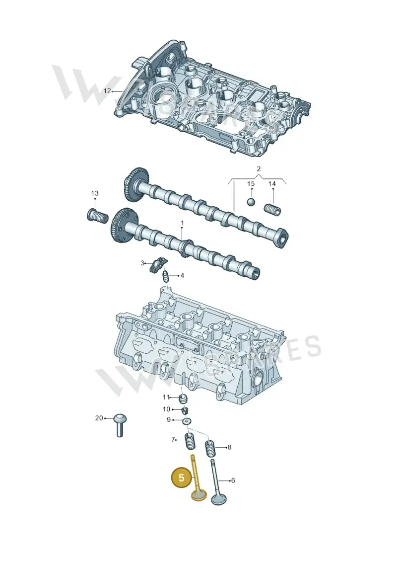 06L109601C — SEAT Formentor TSI CUPRA (2020-) diagram 627109200, position 5