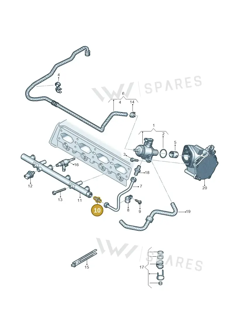 06L127065F — SEAT Formentor TSI CUPRA (2020-) diagram 884133600, position 10
