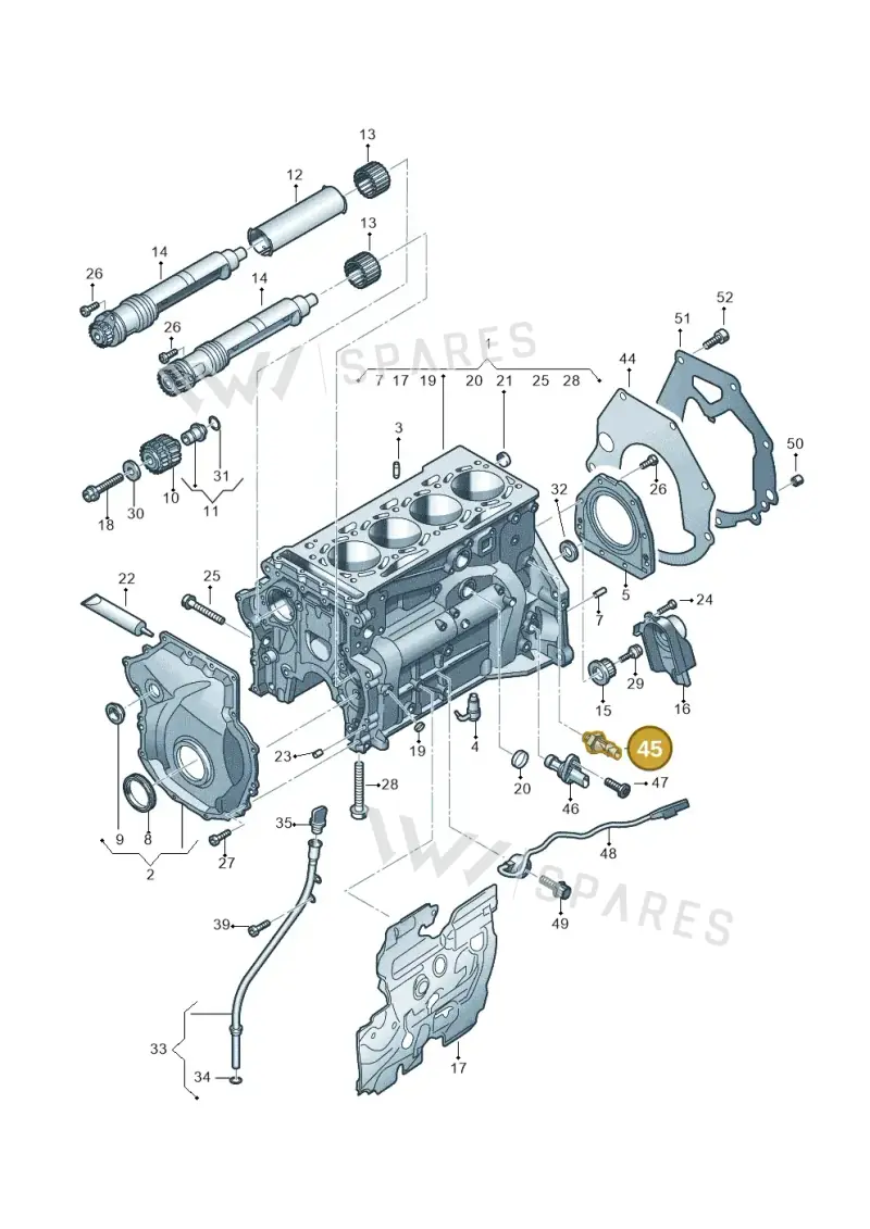 06L919081 — SEAT Formentor TSI CUPRA (2020-) diagram 596103018, position 45
