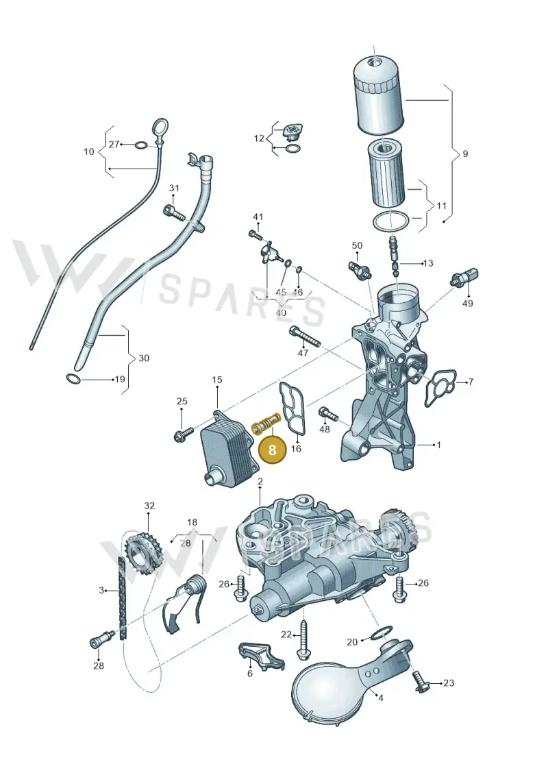 06Q103208 — SEAT Formentor TSI CUPRA (2020-) diagram 596115022, position 8