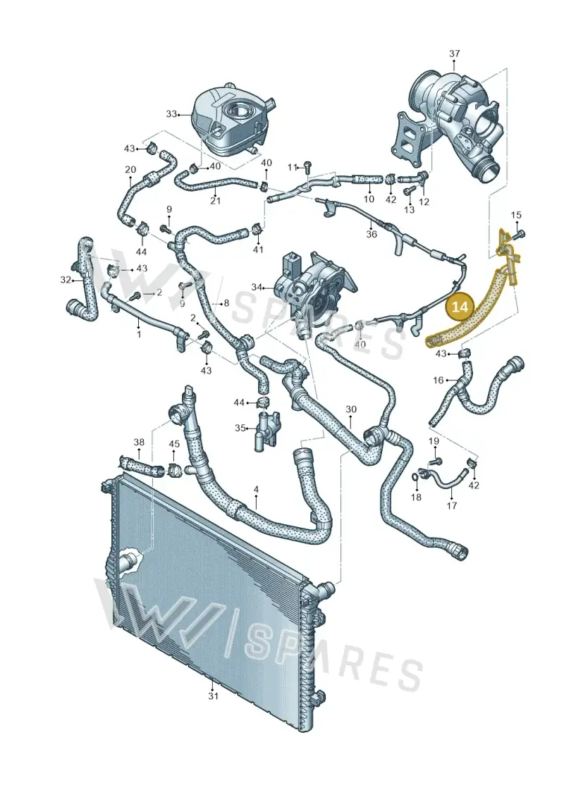 06Q121497D — SEAT Formentor TSI CUPRA (2020-) diagram 884121440, position 14