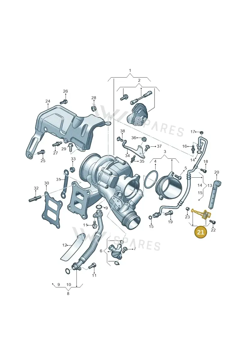 06Q906341 — SEAT Formentor TSI CUPRA (2020-) diagram 596145430, position 21