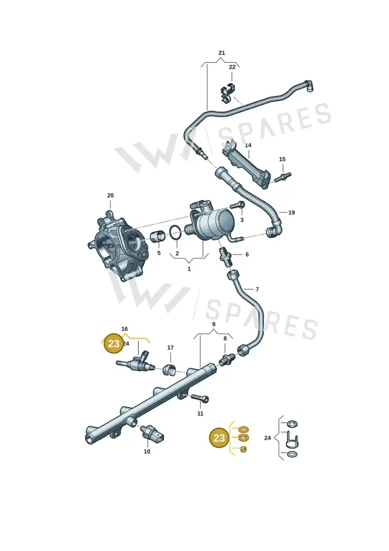 06Q906907 — SEAT Formentor TSI CUPRA (2020-) diagram 596133584, position 23