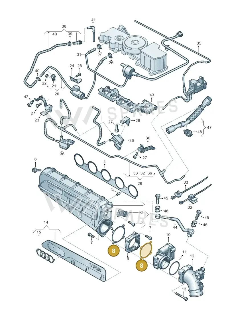 07D133073A — SEAT Formentor TSI CUPRA (2020-) diagram 596133632, position 8