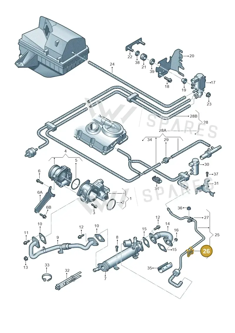 07D971939 — SEAT Altea XL Reference (2010-2013) diagram 663131850, position 26