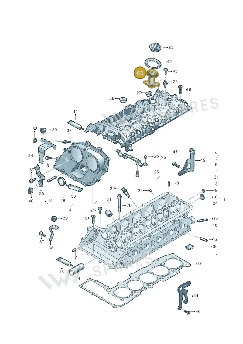 07K103281C — SEAT Formentor TSI CUPRA (2020-) diagram 596103040, position 41