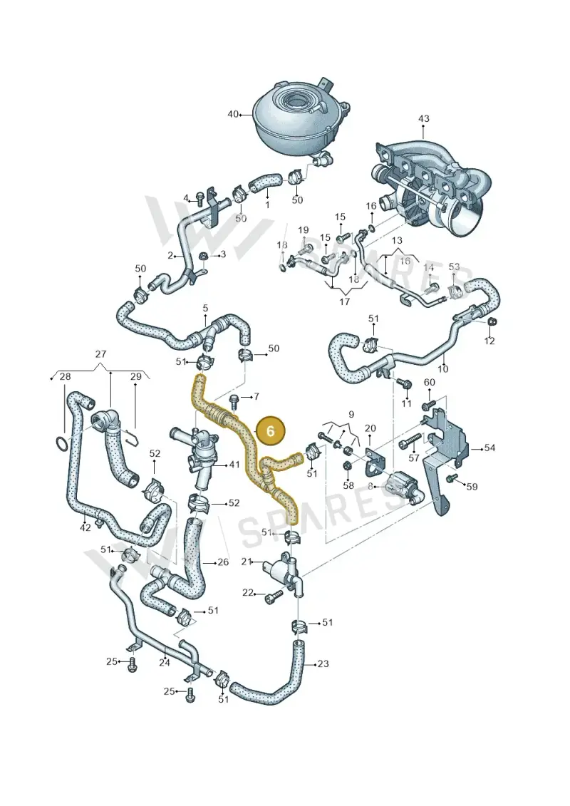 07K121063G — SEAT Formentor TSI CUPRA (2020-) diagram 898121310, position 6