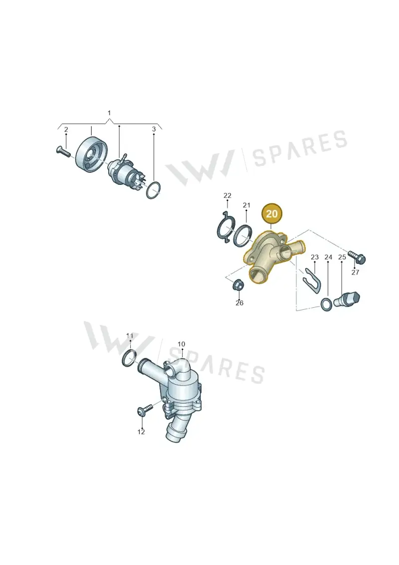 07K121133E — SEAT Formentor TSI CUPRA (2020-) diagram 898121100, position 20