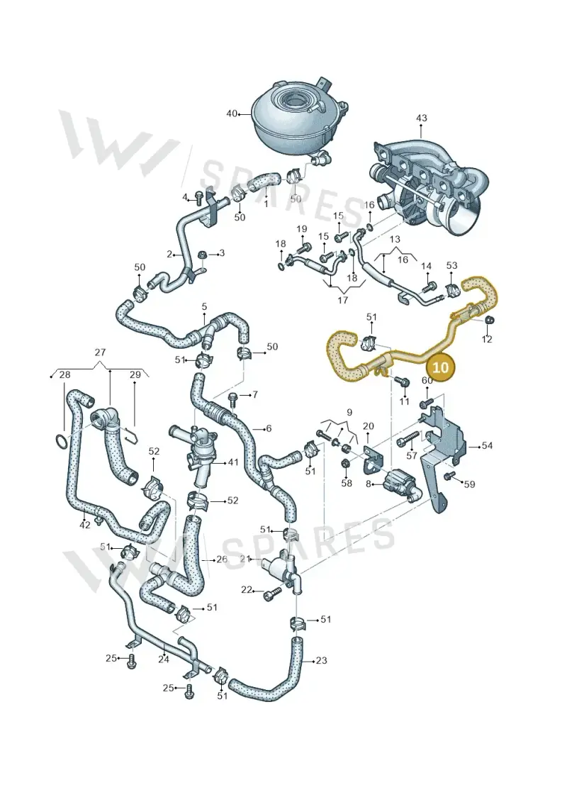 07K121499K — SEAT Formentor TSI CUPRA (2020-) diagram 898121310, position 10