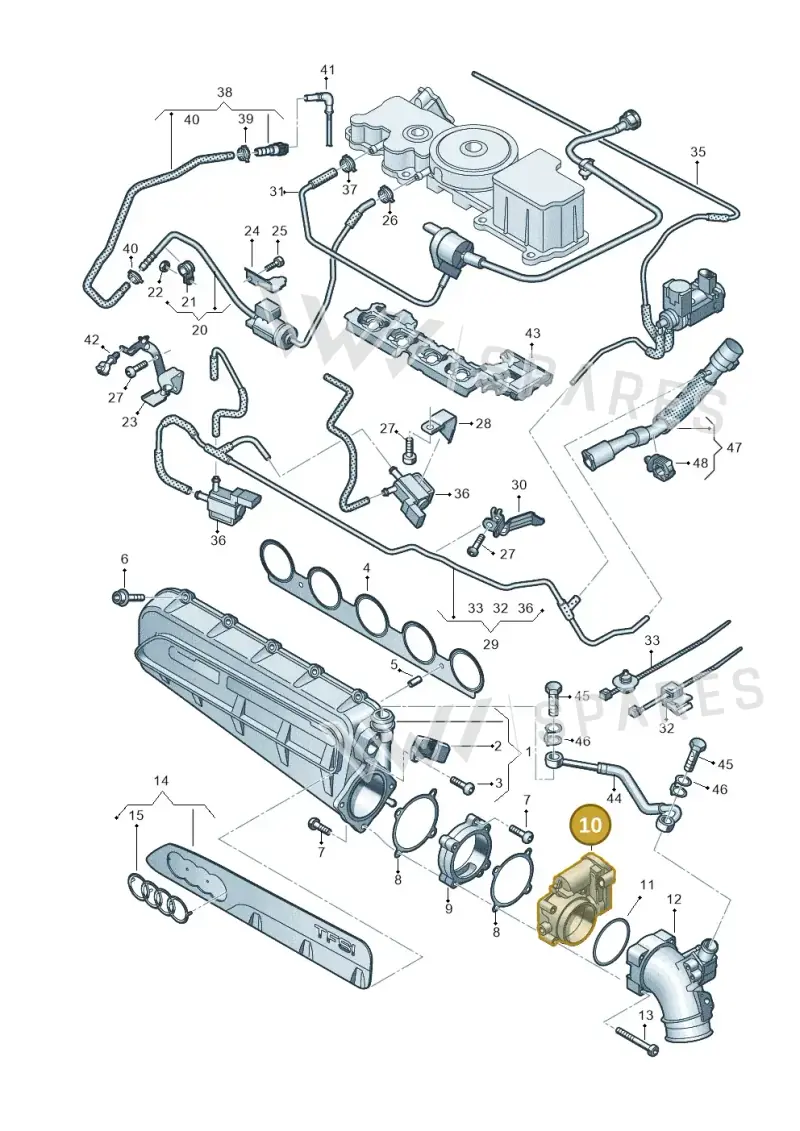 07K133062H — SEAT Formentor TSI CUPRA (2020-) diagram 596133632, position 10