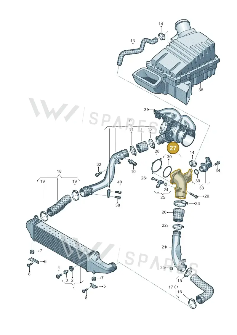 07K133066J — SEAT Formentor TSI CUPRA (2020-) diagram 596145610, position 27
