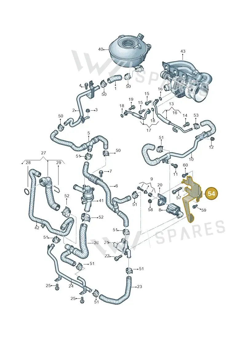 07K133239G — SEAT Formentor TSI CUPRA (2020-) diagram 898121310, position 54
