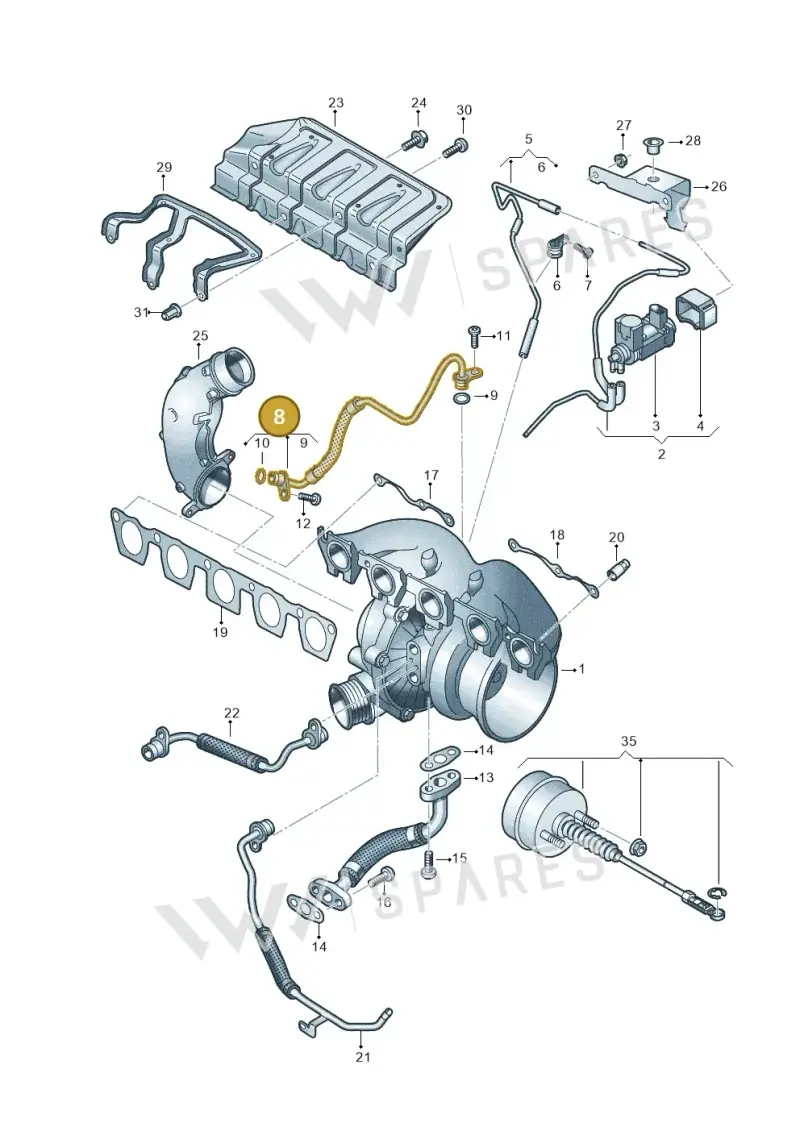 07K145778F — SEAT Formentor TSI CUPRA (2020-) diagram 853145600, position 8