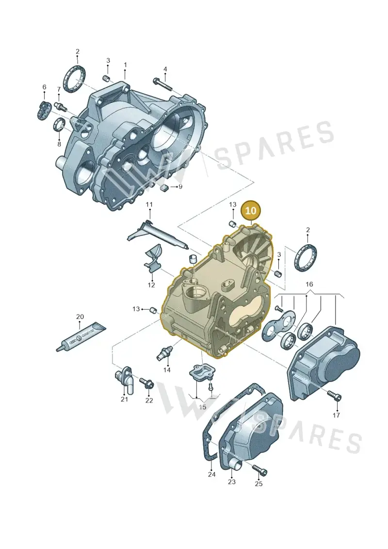0AJ301103F — SEAT LEON                   06> (2005-) diagram 409301370, position 10
