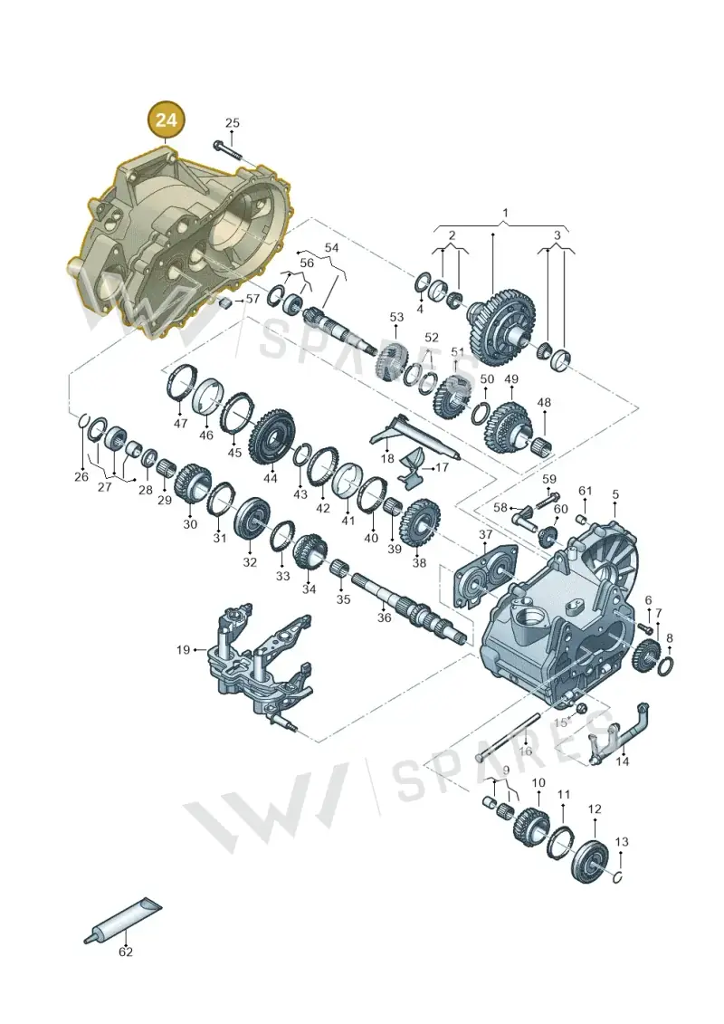 0AJ301107H — SEAT Leon ST Stylance (2016-2020) diagram 827305060, position 24