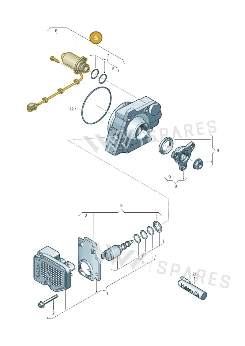0AY598549A — SEAT Altea XL Reference (2013-2013) diagram 634525150, position 5