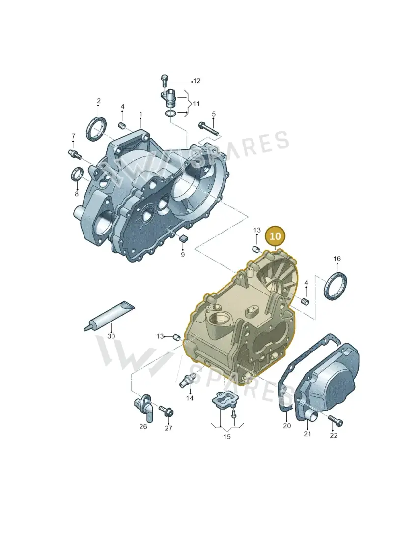 0DQ301103E — SEAT Ibiza FR (2017-) diagram 773301080, position 10