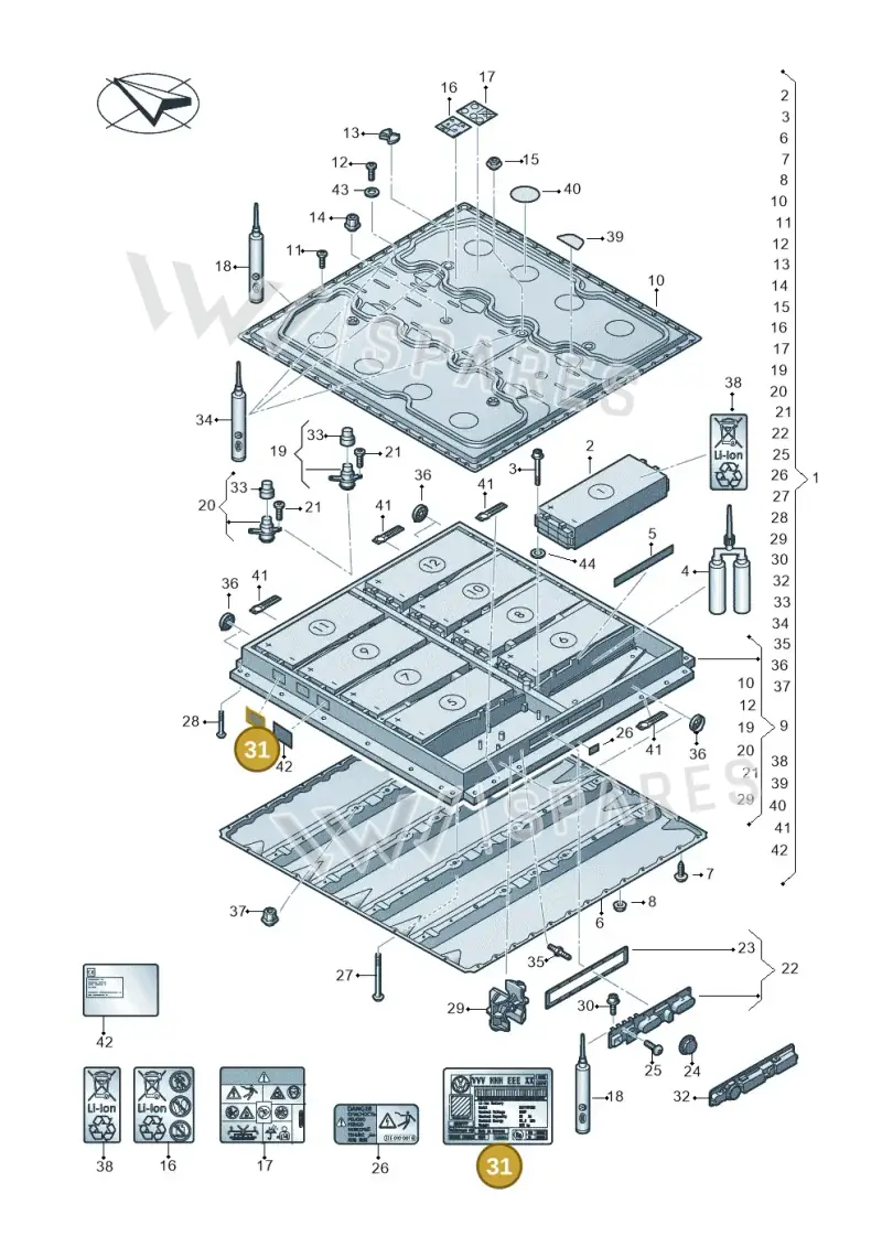 0Z1000100 — SEAT EBoost CUPRA (2021-) diagram 063915050, position 31