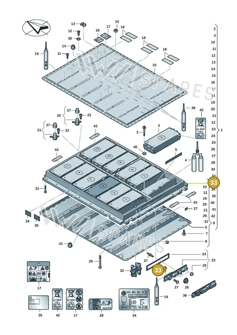 0Z1000100 — SEAT EBoost CUPRA (2021-) diagram 082915052, position 33
