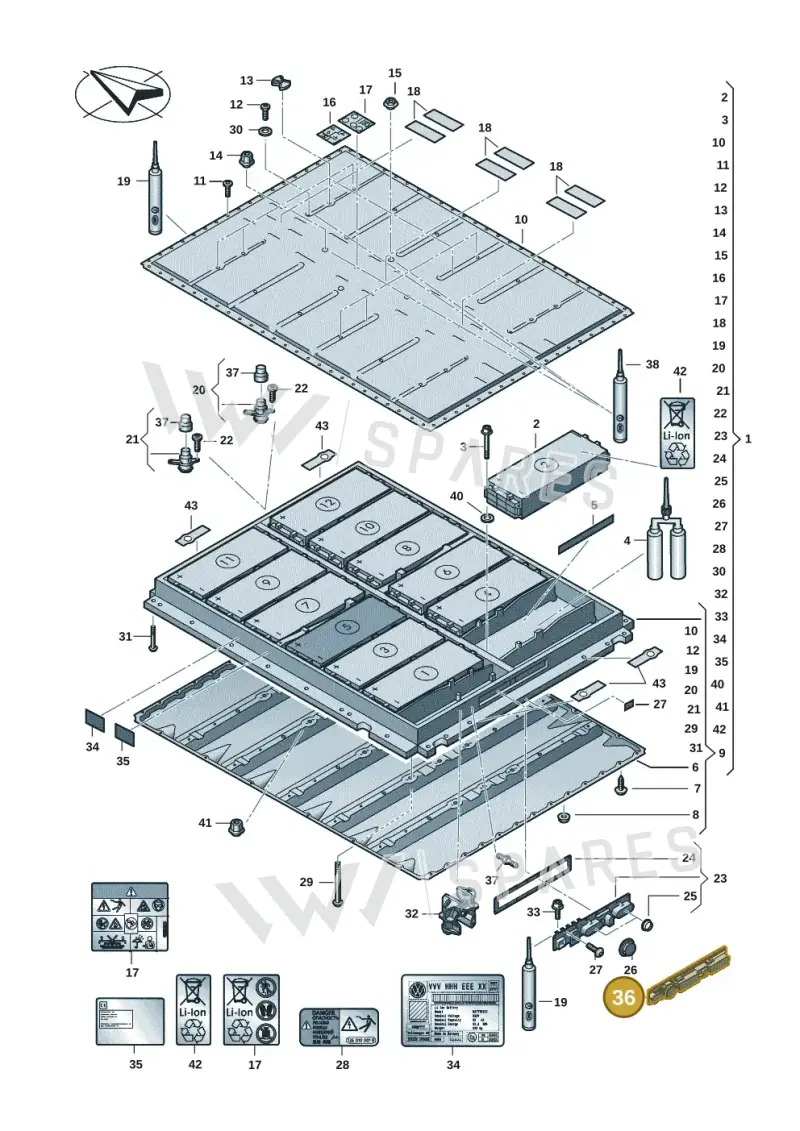 0Z1915621AA — SEAT EBoost CUPRA (2021-) diagram 082915052, position 36