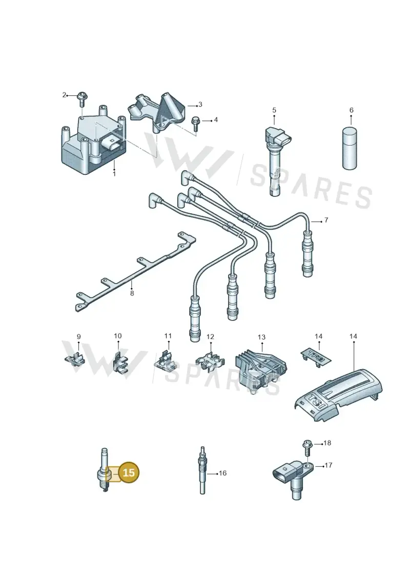 101000033AA — SEAT Altea XL Reference (2013-2013) diagram 694905000, position 15