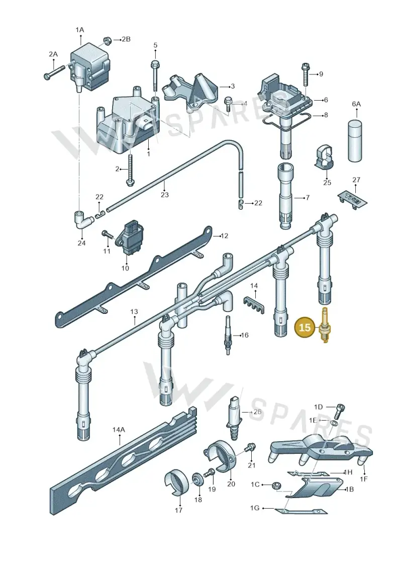 101000036AA — SEAT CORDOBA/VARIO (1999-2002) diagram 649905000, position 15