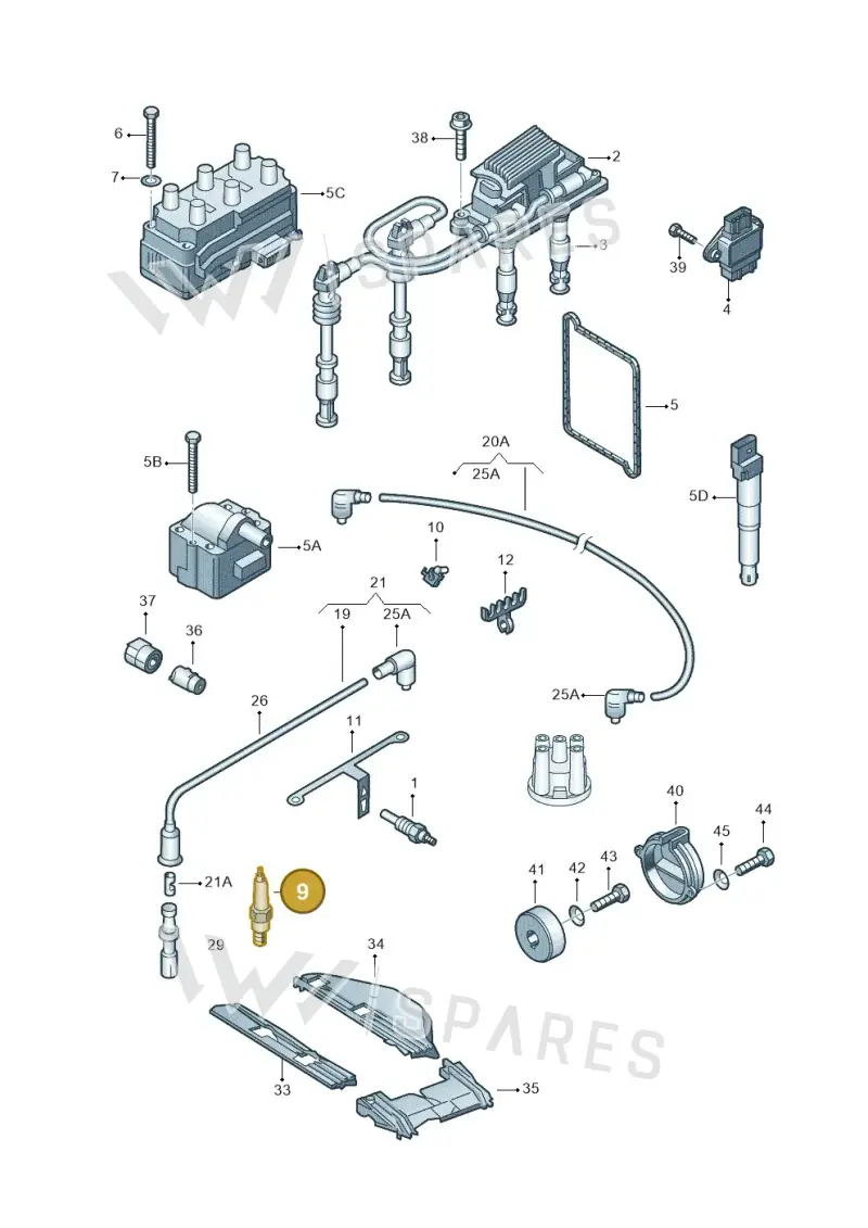 101000063AA — SEAT Alhambra (2006-2010) diagram 162905100, position 9