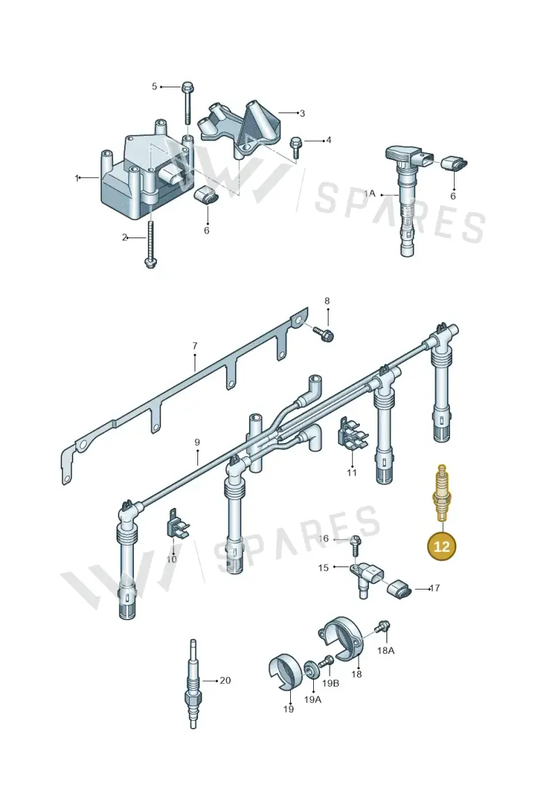 101000063AA — SEAT Exeo ST Reference (2008-2011) diagram 412905000, position 12