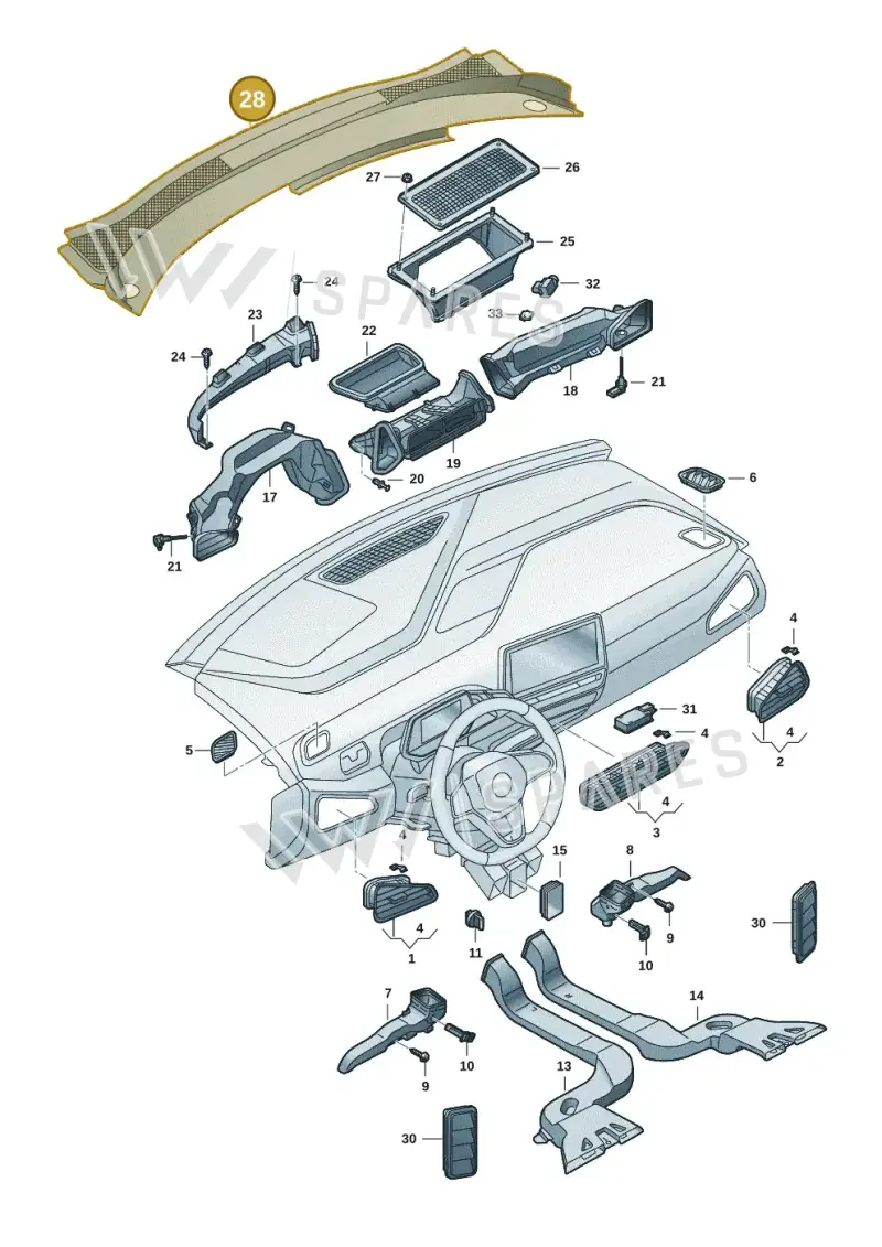 10A819403D9B9 — SEAT EBoost CUPRA (2021-) diagram 10a819300, position 28
