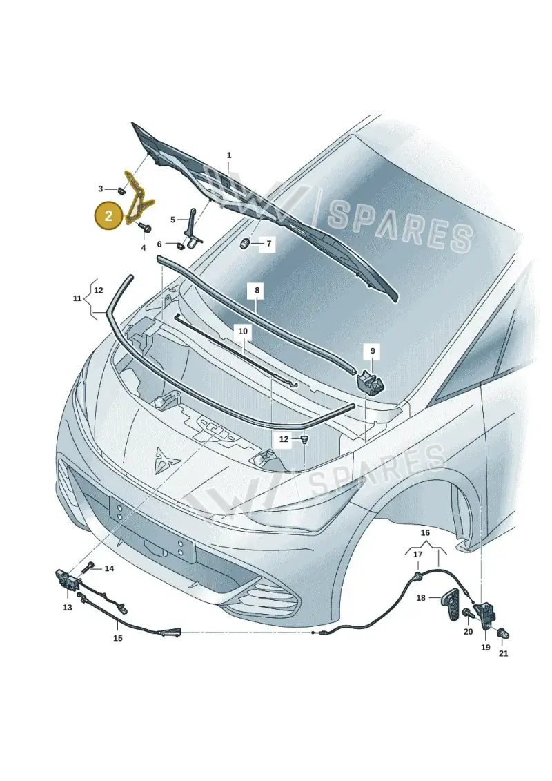 10A823302A — SEAT EBoost CUPRA (2021-) diagram 10s823000, position 2