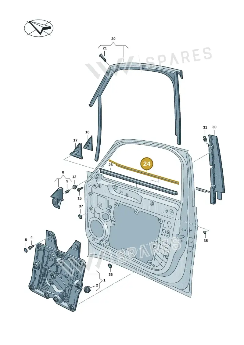 10A837477C5AP — SEAT EBoost CUPRA (2021-) diagram 10a837500, position 24
