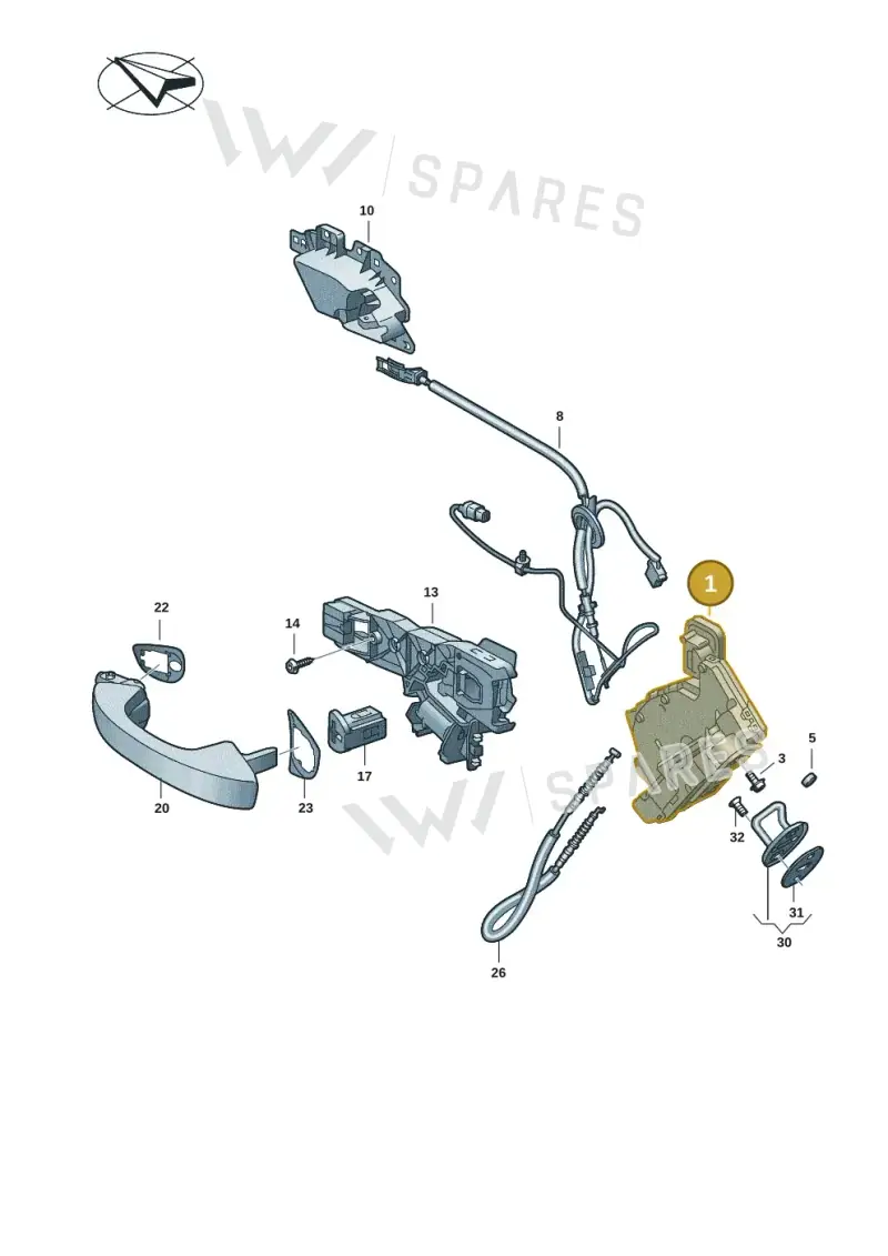 10A839016B — SEAT EBoost CUPRA (2021-) diagram 5h0839000, position 1