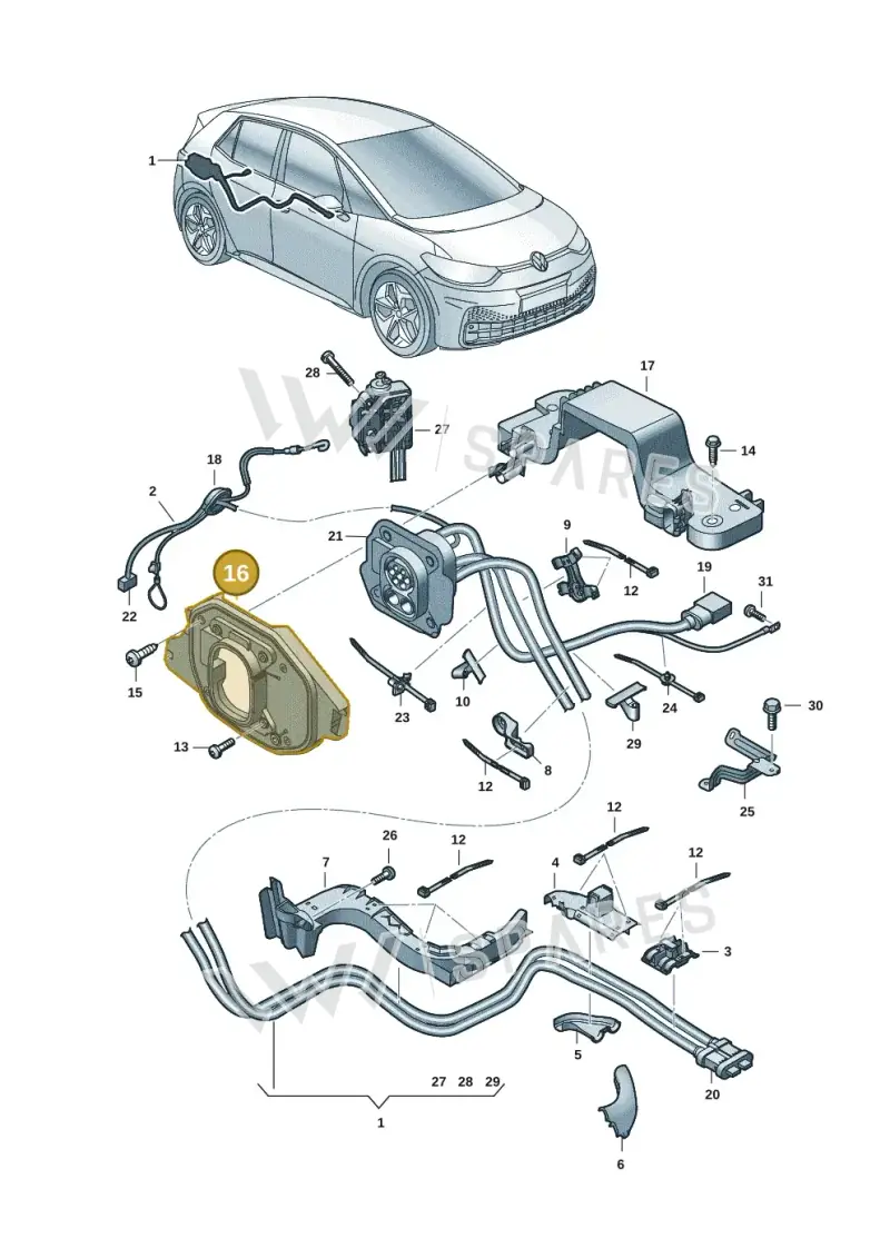 10A907175 — SEAT EBoost CUPRA (2021-) diagram 10a970005, position 16
