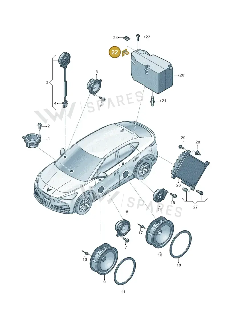 10A971280 — SEAT Tavascan Cupra (2023-) diagram 20h035035, position 22