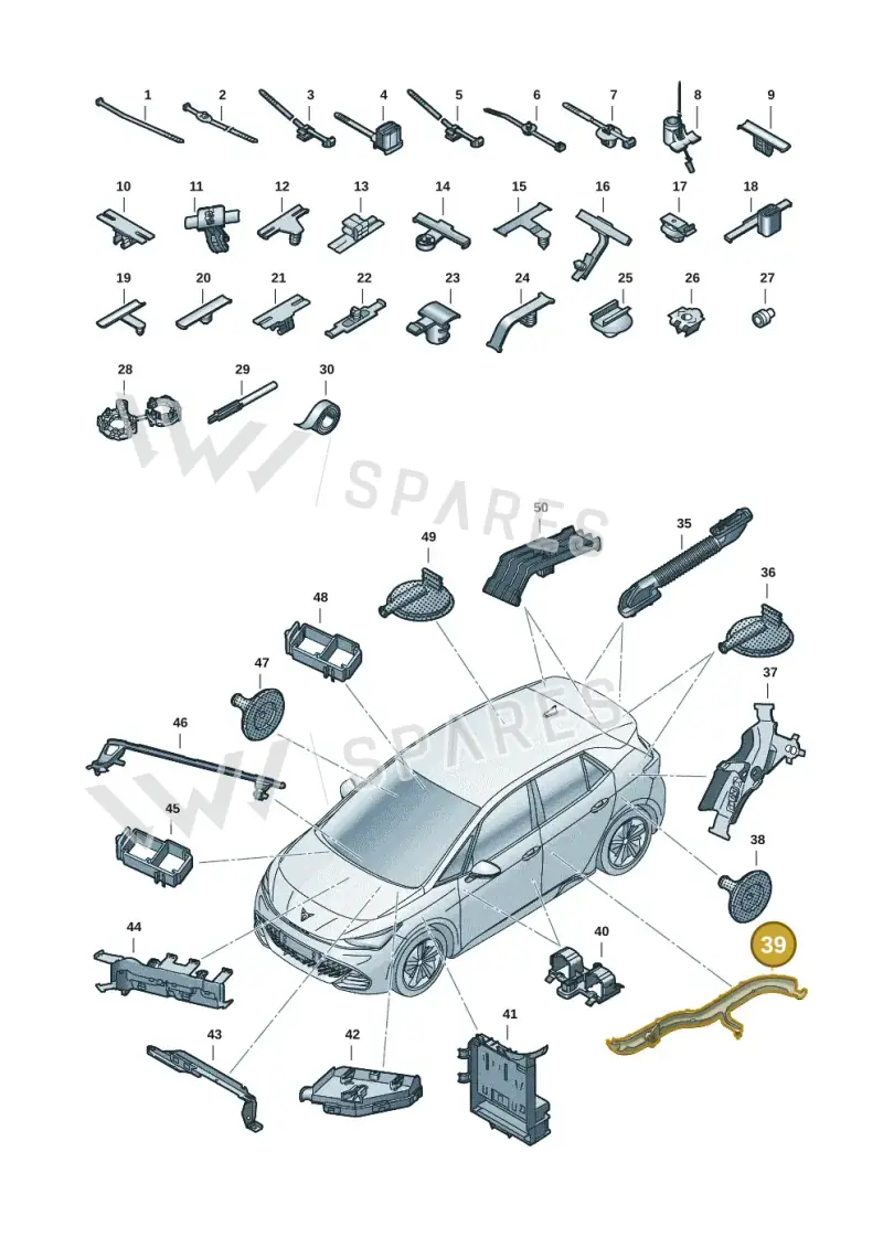 10A971611 — SEAT EBoost CUPRA (2021-) diagram 10s971082, position 39