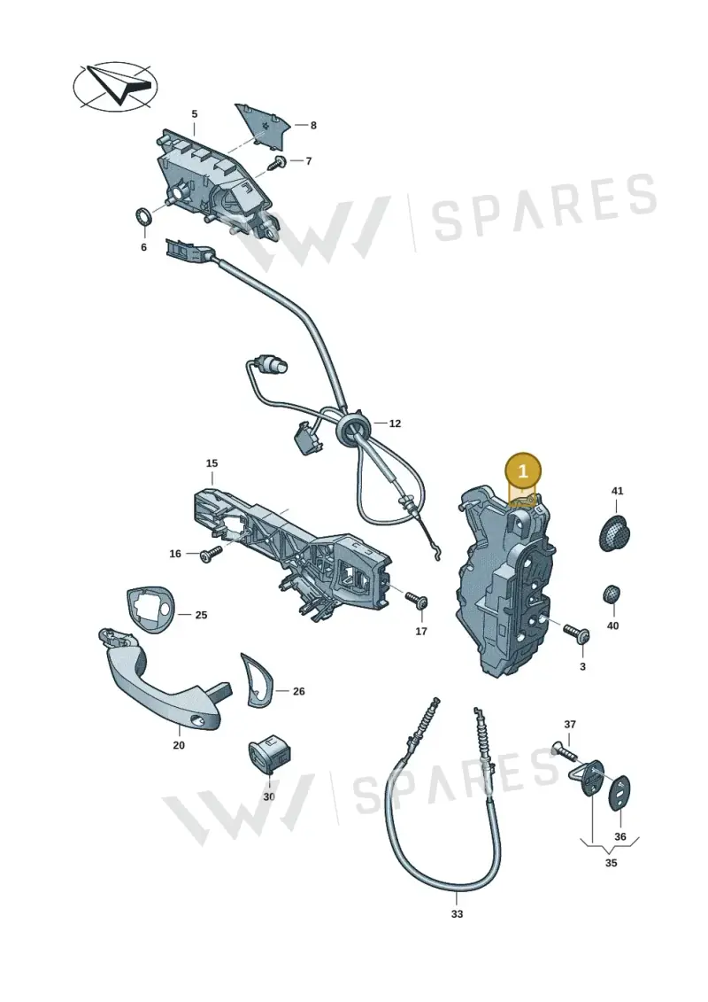 10B837016B — SEAT EBoost CUPRA (2021-) diagram 5h0837000, position 1