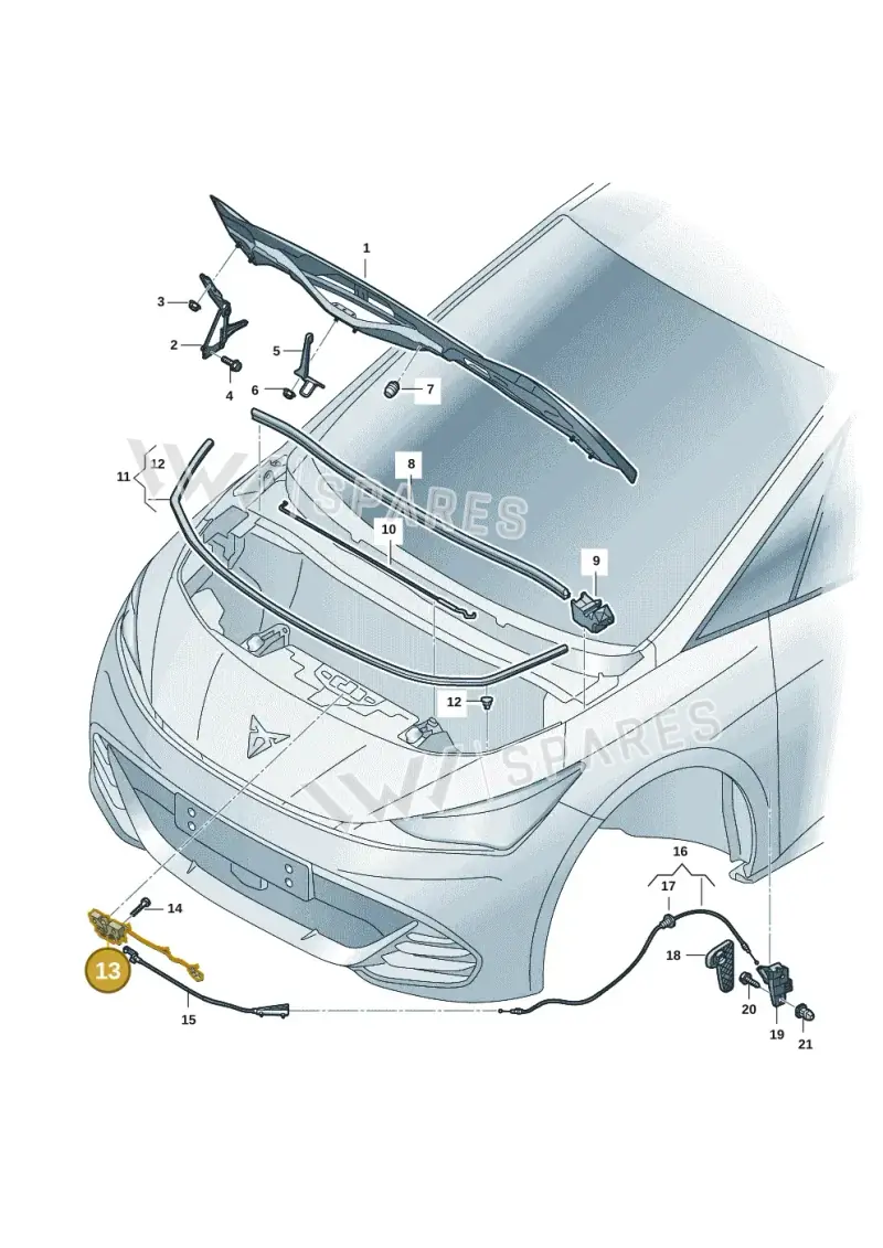 10C823509B — SEAT EBoost CUPRA (2021-) diagram 10s823000, position 13