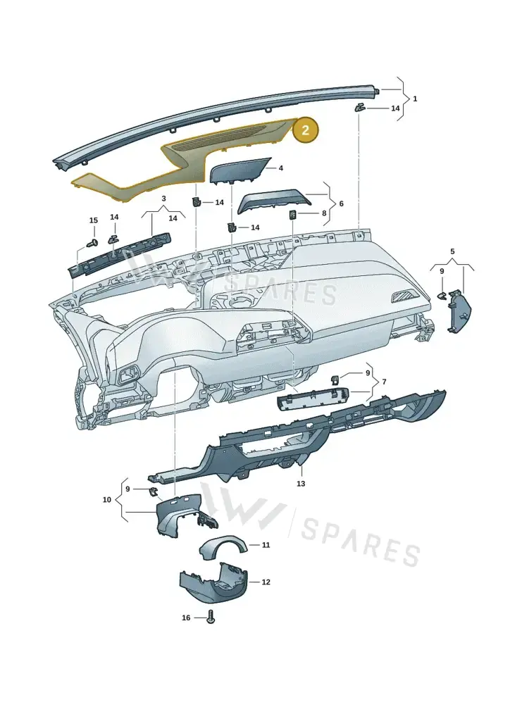 10F819153C82V — SEAT CUPRA Born (2021-) diagram 10s857010, position 2