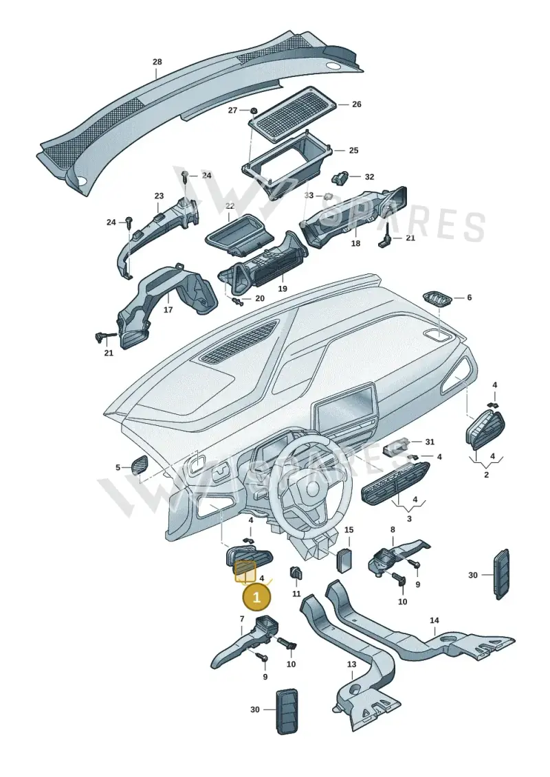 10F819203BRA — SEAT CUPRA Born (2021-) diagram 10a819300, position 1