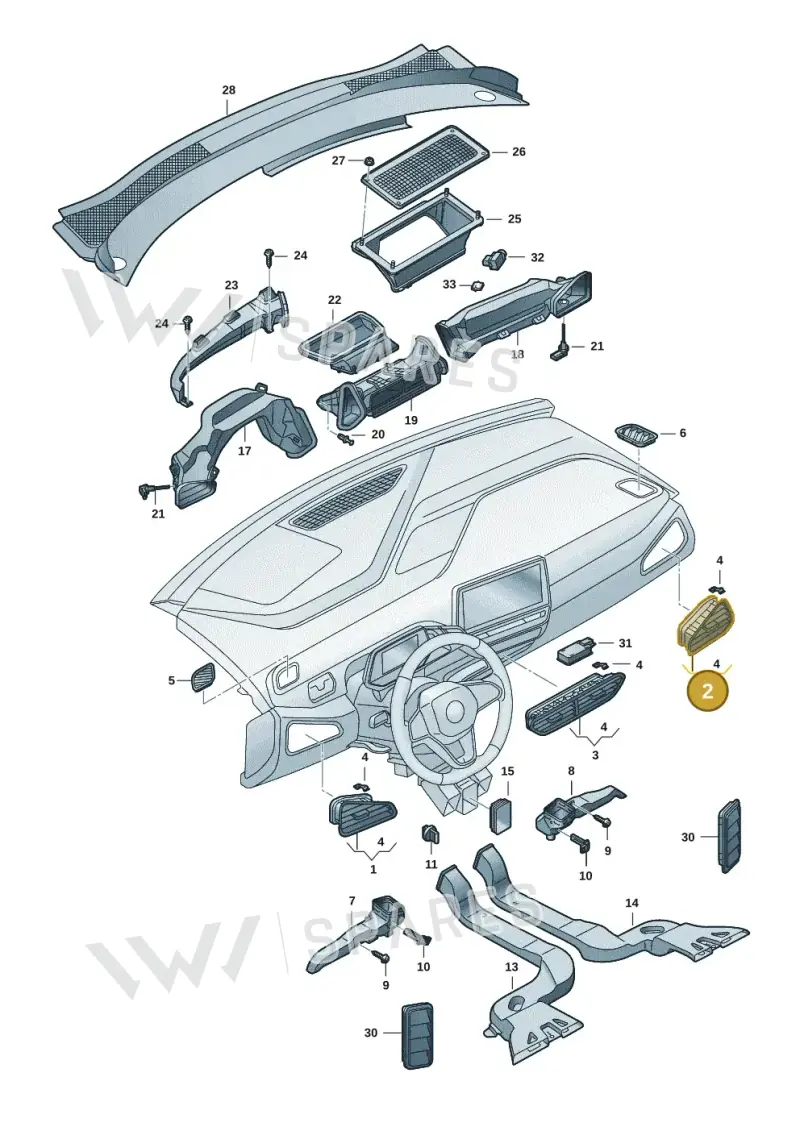 10F819204ABRA — SEAT CUPRA Born (2021-) diagram 10a819300, position 2