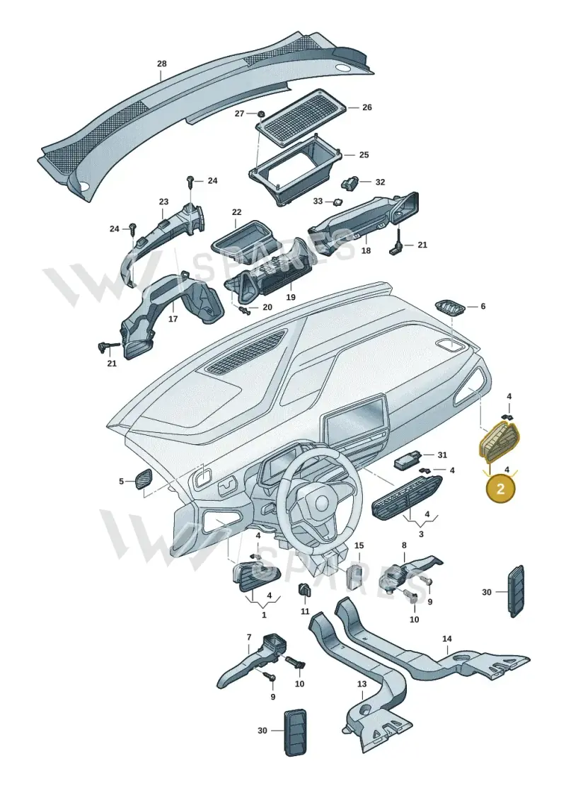 10F819204ANBC — SEAT CUPRA Born (2021-) diagram 10a819300, position 2