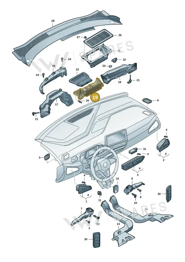10F819241 — SEAT CUPRA Born (2021-) diagram 10a819300, position 19