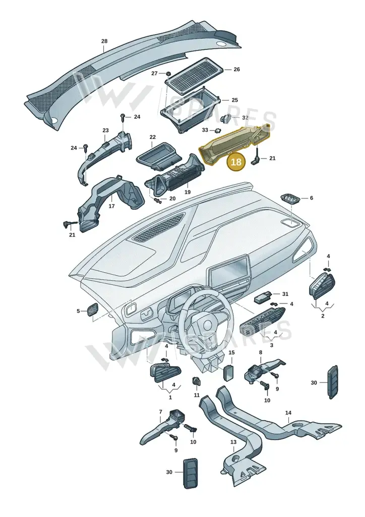 10F819634A — SEAT CUPRA Born (2021-) diagram 10a819300, position 18