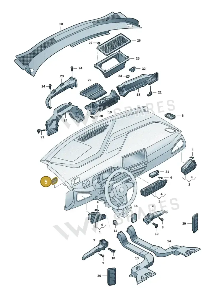 10F8197939B9 — SEAT CUPRA Born (2021-) diagram 10a819300, position 5