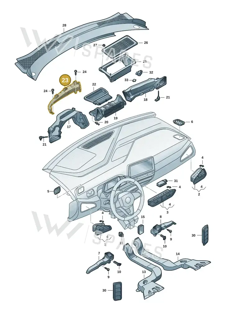 10F819869A — SEAT CUPRA Born (2021-) diagram 10a819300, position 23